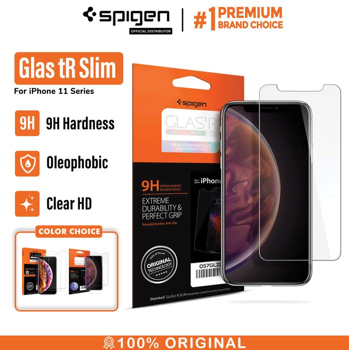 Gambar SPIGEN Tempered Glass for iPhone 11 / Pro / Max / XS Max / XS / XR X Spigen Glas tR Slim HD Anti Gores - 1 Pack, 11 / XR dari Spigen Indonesia undefined Tokopedia