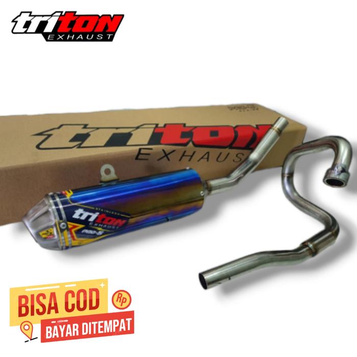 Gambar Knalpot Triton Exhaust Original PRO 5 SERIES fullsystem KLX 230 dari ZONA MUFFLER ORIGINAL undefined Tokopedia