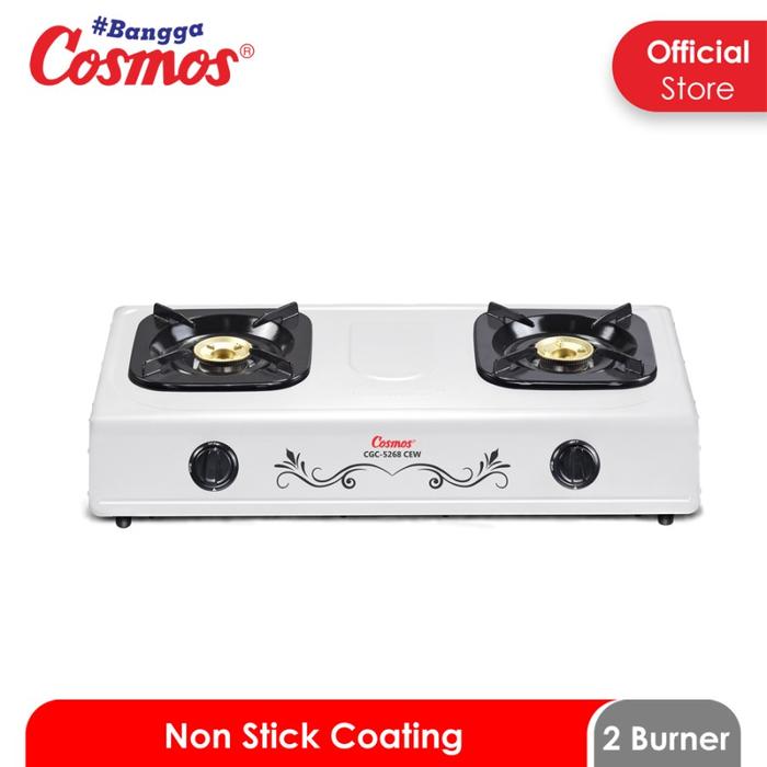 Gambar Kompor Gas 2 Tungku COSMOS CGC5268 / CGC 5268 Burner Kuningan 100% ORI - Putih dari SINAR AGUNG ELEKTRONIK_NEW undefined Tokopedia