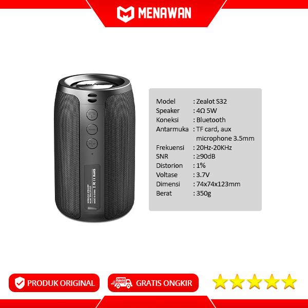 Gambar Zealot Portable Wireless Speaker Bluetooth Subwoofer HiFi TWS Original - Zealot S32 dari Menawan-id undefined Tokopedia