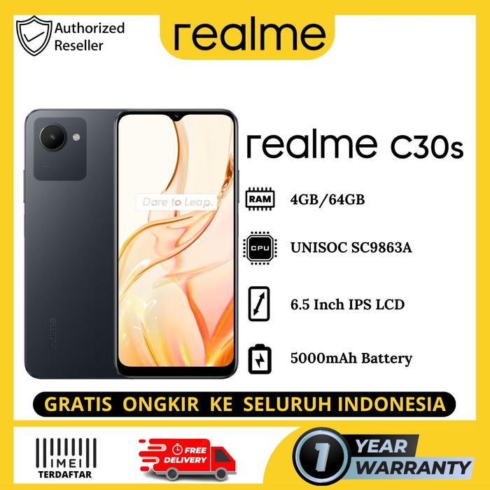Gambar Realme C30s 4GB-64GB Garansi resmi realme Indonesia - Black, 3/32 dari Aurora Phonee undefined Tokopedia