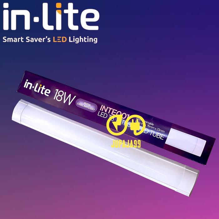 Gambar BOHLAM / LAMPU INLITE INTE001 LED T8 INTEGRATED TUBE PUTIH 18W/36W - T8 001 - 18W dari Jupaja999 undefined Tokopedia