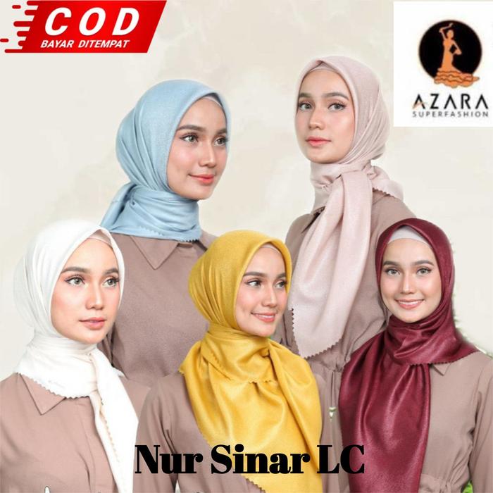 Gambar PAKET 6PCS HIJAB SEGIEMPAT NURSINAR GLOWING SQUARE LASER CUT 110X110 dari Yumna Collection 99 undefined Tokopedia