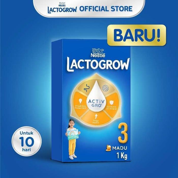 Gambar Lactogrow Nestle 3 Rasa Madu 1-3 Tahun [1 Kg dari rostinishop undefined Tokopedia