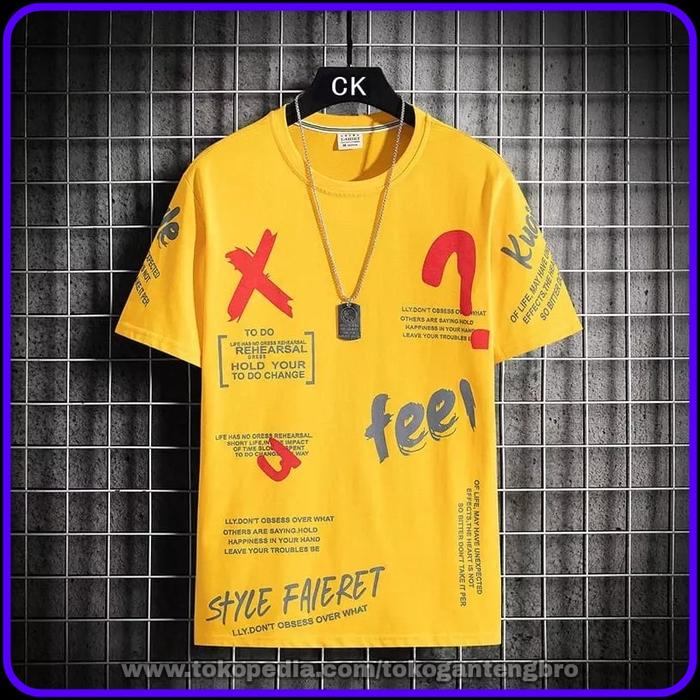 Gambar BAJU HIP HOP PRIA KEREN KAOS COWOK ANAK RAPPER KOREA GAUL K-POP MURAH - Kuning, M | L dari Toko Ganteng & Cantik undefined Tokopedia