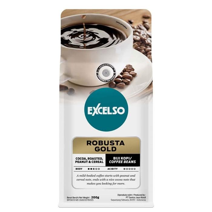 Gambar Excelso Robusta Gold BIJI atau BUBUK Kopi 200 gr - Biji dari ANCHA Store Shop undefined Tokopedia