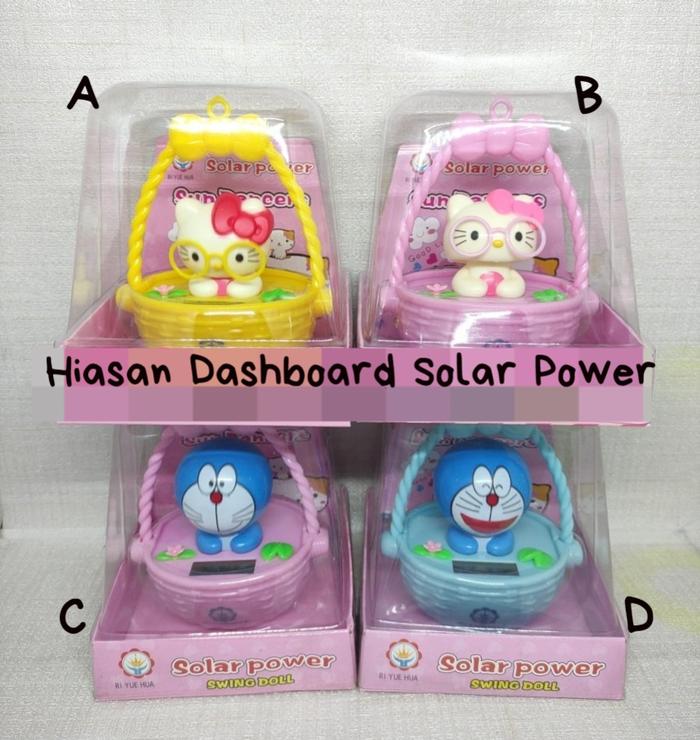 Gambar Pajangan Figure Hello Kitty Doraemon Hiasan Dashboard Solar Power - #A HK Kuning dari market fancy undefined Tokopedia