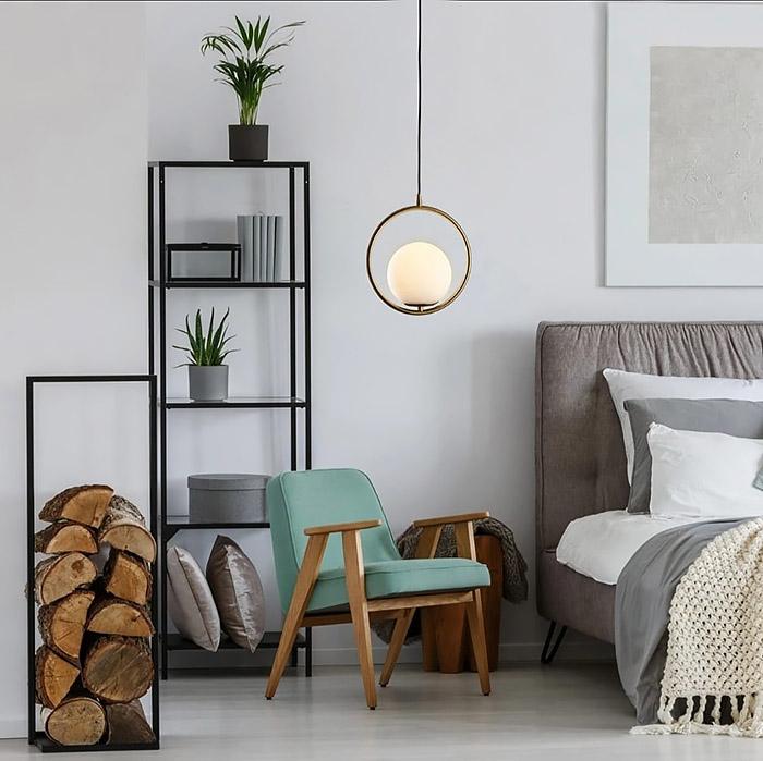 Gambar Lampu Gantung Minimalis Ruang Makan Mini Bar Kitchen Island Emas - B, 15 cm dari JAYA LED GLODOK undefined Tokopedia