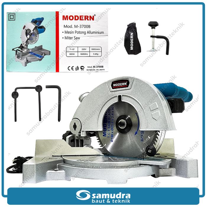 Gambar Mitter Saw MODERN M-3700B Mesin Potong Aluminium Kayu 7" Bonus Mata dari Samudra Baut Teknik undefined Tokopedia