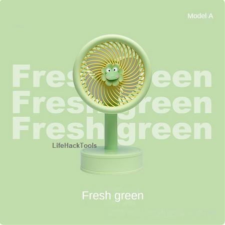 Gambar Kipas Angin Portable Mini Genggam Rechargeable USB Karakter - Kodok - Hijau dari LifeHackTools8 undefined Tokopedia