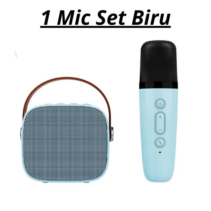 Gambar Wireless Portable Karoke Microphone Speaker Bluetooth Mic Mainan Anak - 1 Mic Set Biru dari FSP Elektro undefined Tokopedia