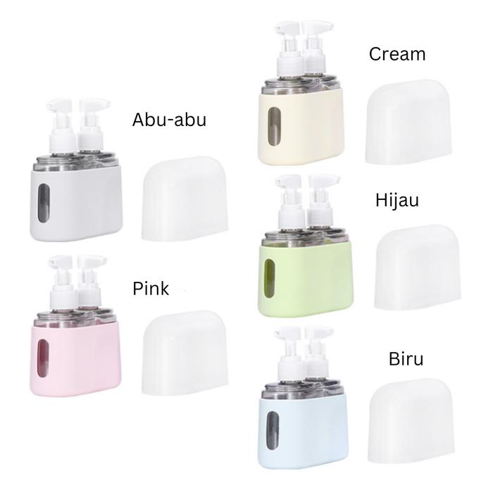 Gambar Tempat Botol Sabun Isi Ulang Untuk Travel - 2 in 1, Pink dari NOOEL.ID_NEW undefined Tokopedia