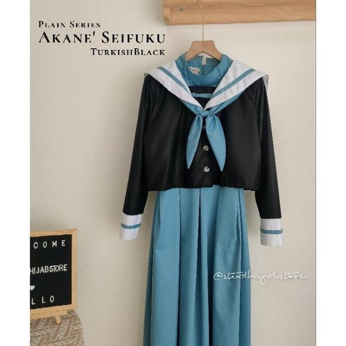 Gambar Ready Seifuku Anime Outfit Muslimah Dress By Studhijabstore - TurkishBlack, M dari MegaTexx JKT undefined Tokopedia