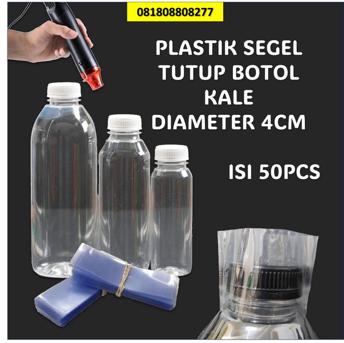 Jual plastik segel tutup botol kale pvc shrink bening 7cm x 3.5cm ...