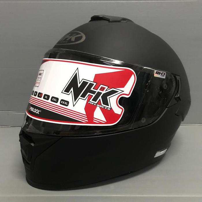 Gambar NHK MARK 1 SOLID DOUBLE VISOR - black doff, M dari Thecolonys undefined Tokopedia