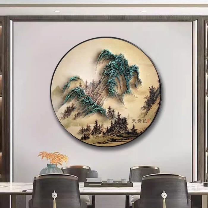 Gambar CHINESE STYLE 3D MOUNTAIN STAINLESS NAILS ART WALL DECO HIASAN DINDING - A, 60cm dari nobledeco undefined Tokopedia