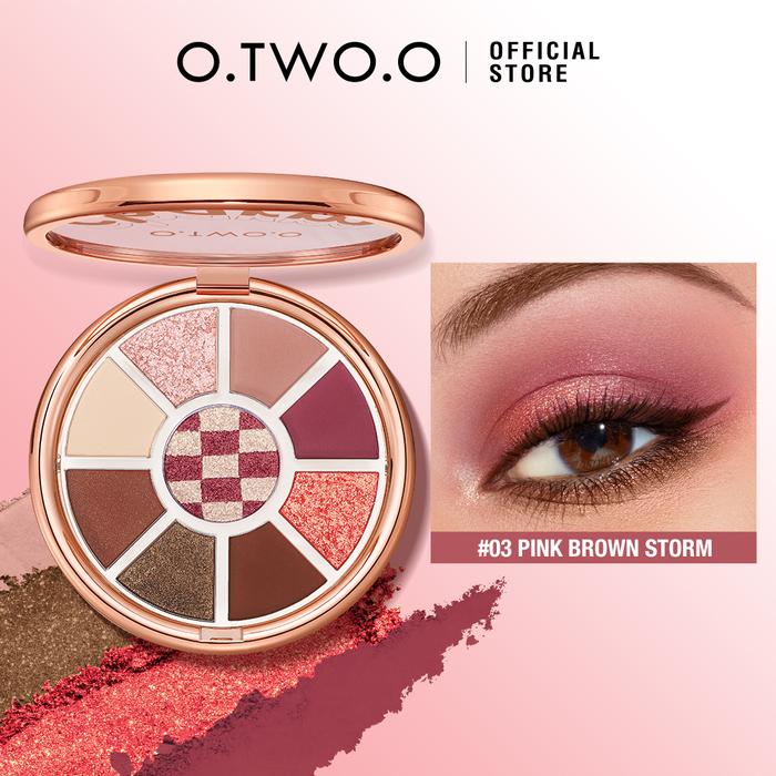 Gambar O.TWO.O Velvety Smooth Texture Long-lasting High Pigmented Love Mark Eyeshadow Palette - #03 Pink Brown dari otwoo_id undefined Tokopedia
