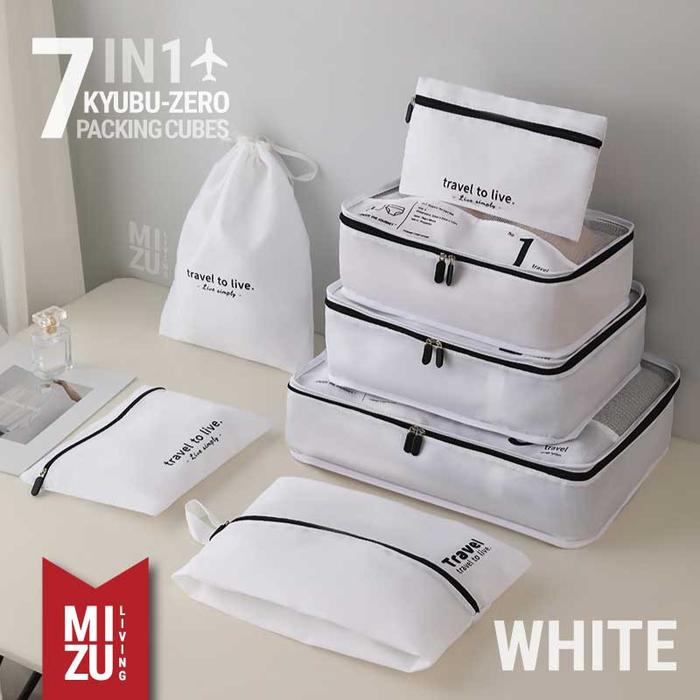 Gambar MIZU KYUBU-ZERO Packing Cubes SECRET POUCH Travel Bag Organizer Koper - WHITE putih dari MIZU LIVING undefined Tokopedia