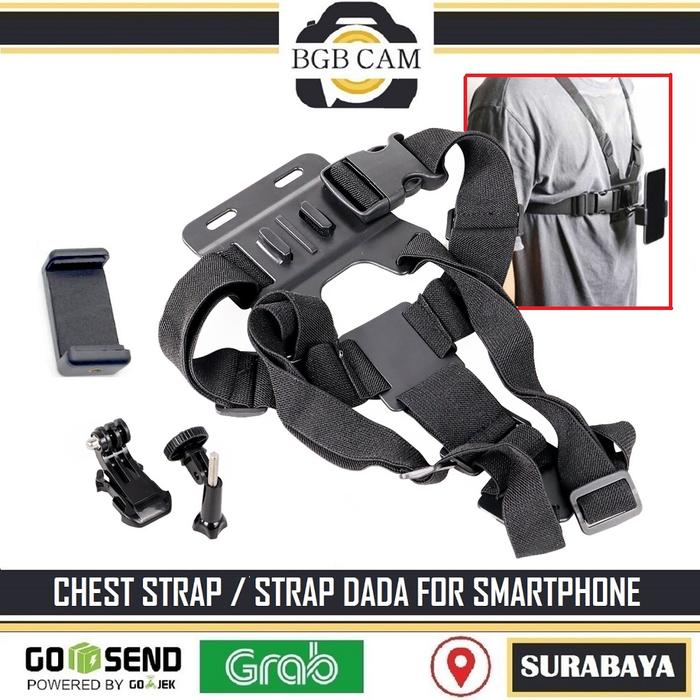 Gambar SET Strap Dada For Smartphone / Action Camera / Gopro Chest Body Strap dari BGB CAMERA ACC undefined Tokopedia
