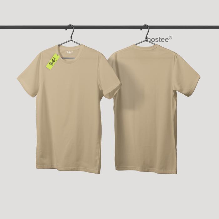 Gambar Thostee T-Shirt Slimfit Unisex Premium Cotton Combed 24's -  Beige, M dari THOSTEE OFFICIAL undefined Tokopedia