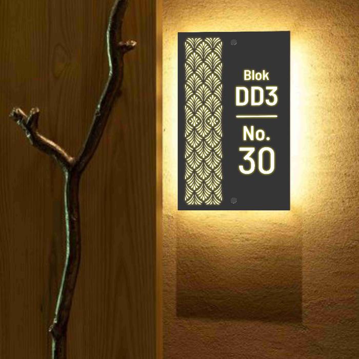 Gambar Nomor Rumah LED Akrilik Menyala - 001 dari Acrylicworks.dome undefined Tokopedia