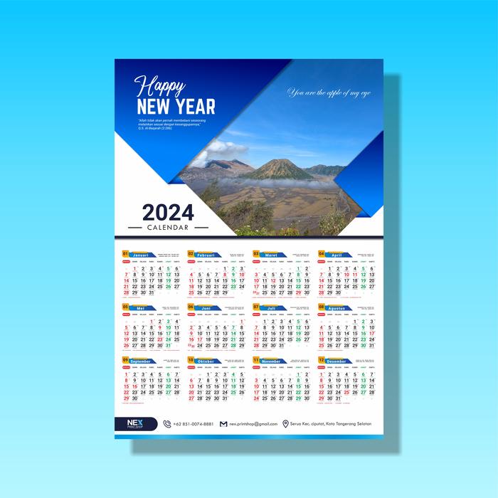 Gambar Cetak Kalender Dinding / Gantung Custom - AC 260 | 1Lbr  dari Nex Printshop undefined Tokopedia