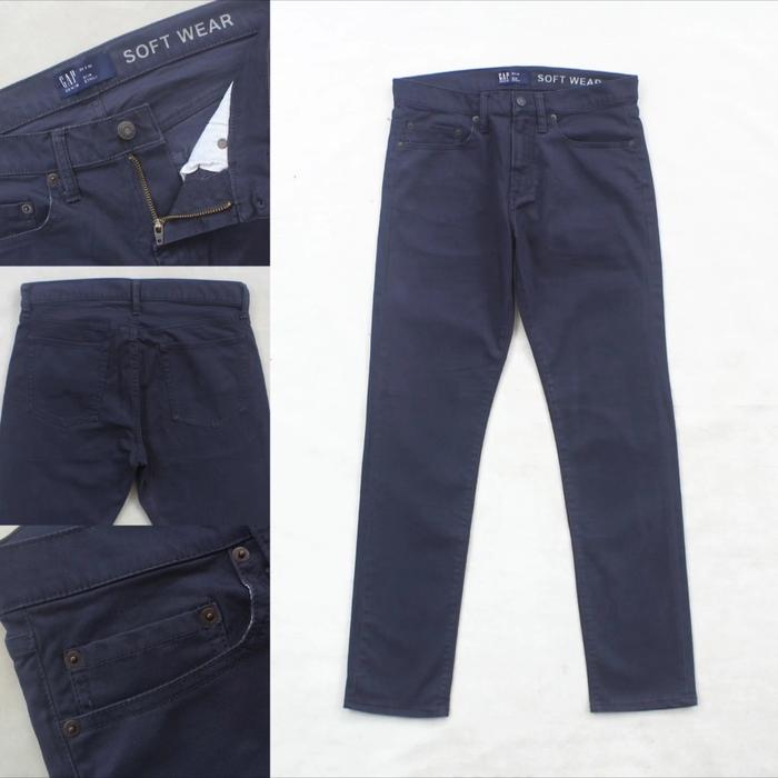 Gambar GAP soft wear chinos slim fit long pants Navy dari ajoda undefined Tokopedia