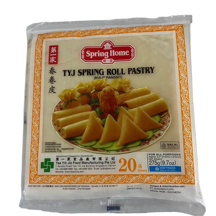 Gambar Tyj Spring Roll Pastry Kulit Lumpia isi 20 Sheets 8.5" dari Kebab Mini Frozen Food undefined Tokopedia