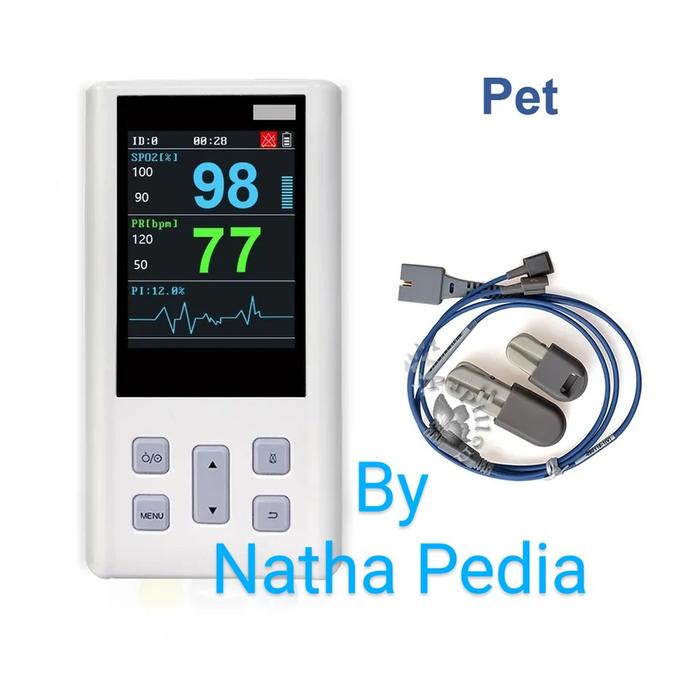 Gambar pulse oxymeter handheld portable saturasi sensor SpO2  Pet / Hewan - Unit + Sen Pet dari Nathapedia_NEW undefined Tokopedia
