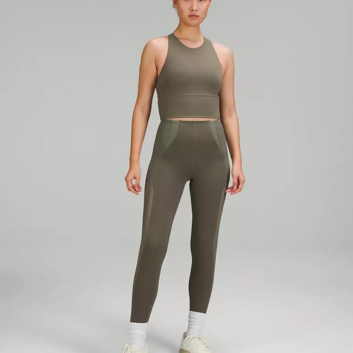 Gambar Lululemon Logo Elastic Everlux Shelf Tank Top - Army Green, 0 dari Running Bites undefined Tokopedia