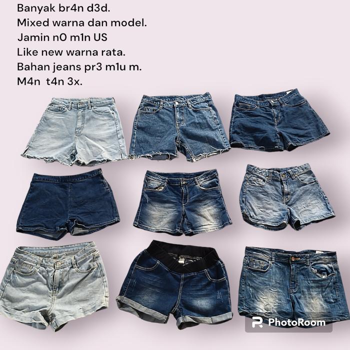 Gambar Celana pendek wanita pria katun PL branded COMFORT B - JEANS 75CM dari Casiopea Shop undefined Tokopedia