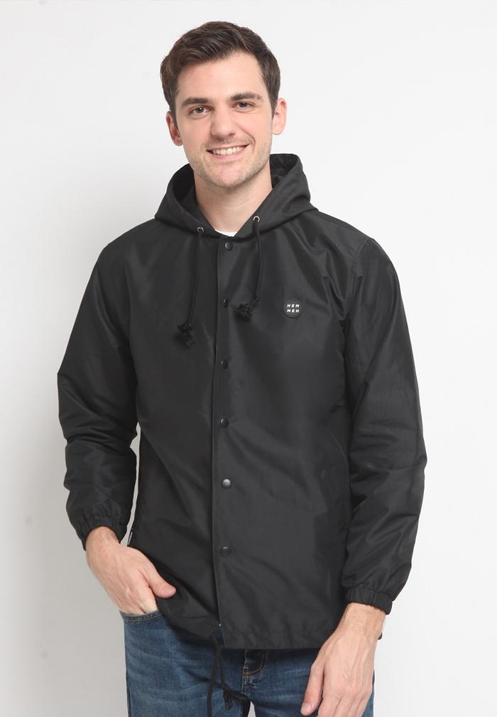 Promo HEMMEH Jaket Parasut Hoodie Hitam Parasut Polos S Kota