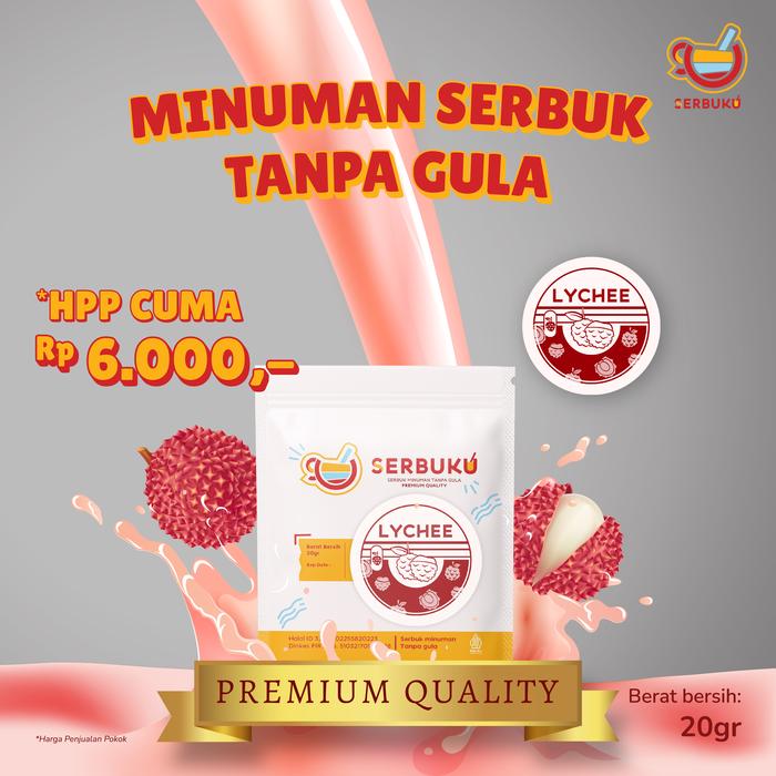 Gambar Serbuku | Rasa Lychee / Leci | Serbuk Minuman Premium - 20gr (Tester) dari Serbuku Official Store undefined Tokopedia