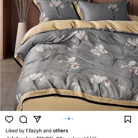 Gambar Sprei bedcover set tencel 200x200x40 dari Slipibydefafas undefined Tokopedia