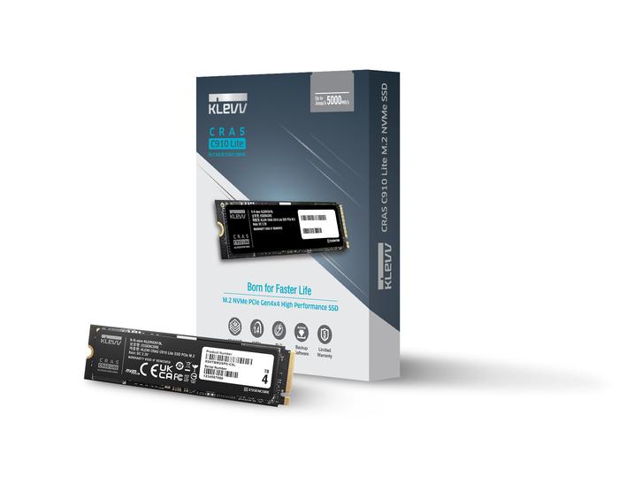 Gambar KLEVV SSD CRAS C910 Lite 500GB M.2 2280 NVMe PCle Gen4 K500GM2SP0-C9L dari TF Com undefined Tokopedia
