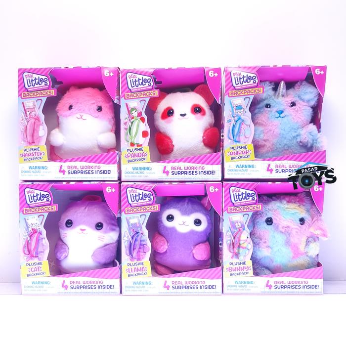 Jual REAL LITTLES Backpacks! Plushie Pet Backpack Panda Kota