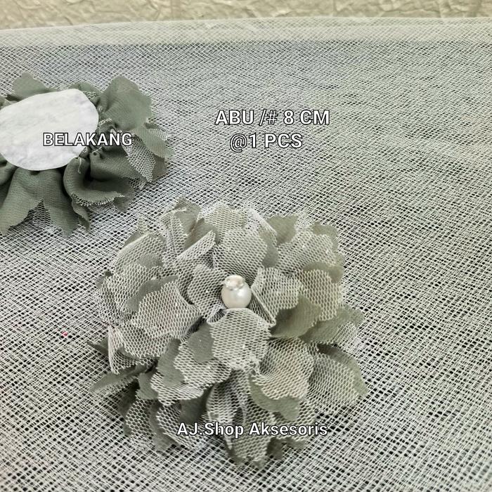 Gambar (1 PCS ) BROS PIN / HIASAN BAJU / AKSESORIS HIJAB BANYAK MOTIF - ABU/ROSE8CM dari AJ. Shop Aksesoris undefined Tokopedia