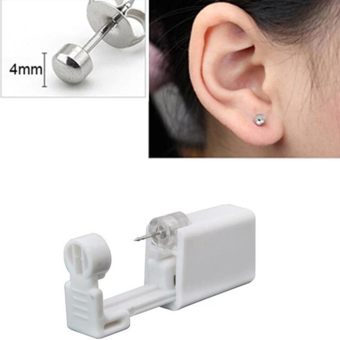 Gambar Alat tindik telinga hidung piercing steril tidak sakit + anting - C Polos 4 mm dari Sukamaju-1 undefined Tokopedia
