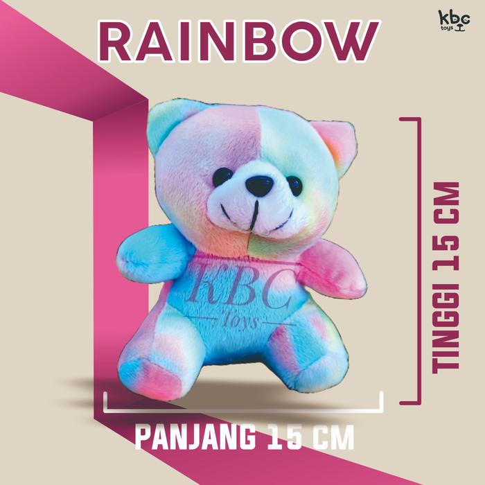 Gambar BONEKA MINI KARAKTER - bear rainbow dari KBC Toys Indonesia undefined Tokopedia