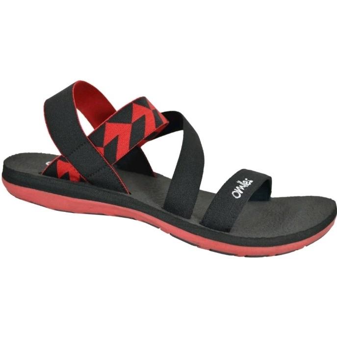 Gambar OMILES ZAHRA SANDAL DEWASA WANITA FLAT SHOES BERKWALITAS ORIGINAL - black red, 36 dari Kulak outdoor undefined Tokopedia