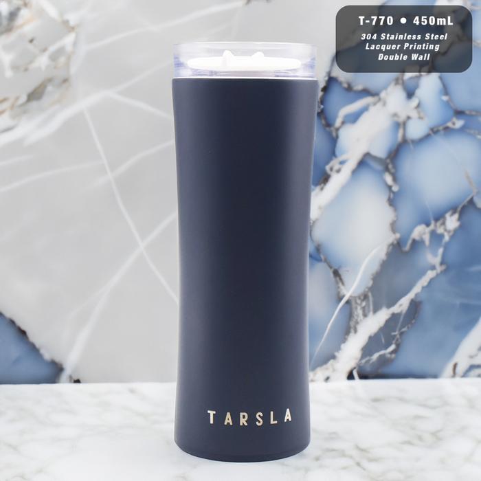 Gambar Mug Coffee Stainless One Push Button 450ML Gelas Tumbler Vacuum Flask - Biru dari Ollahomeliving undefined Tokopedia