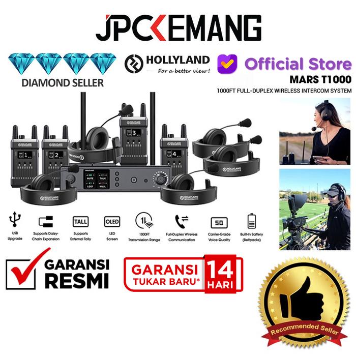 Gambar Hollyland Mars T1000 Wireless Intercom Headset Hollyland T 1000 RESMI - StandardPackage dari JPC Kemang undefined Tokopedia