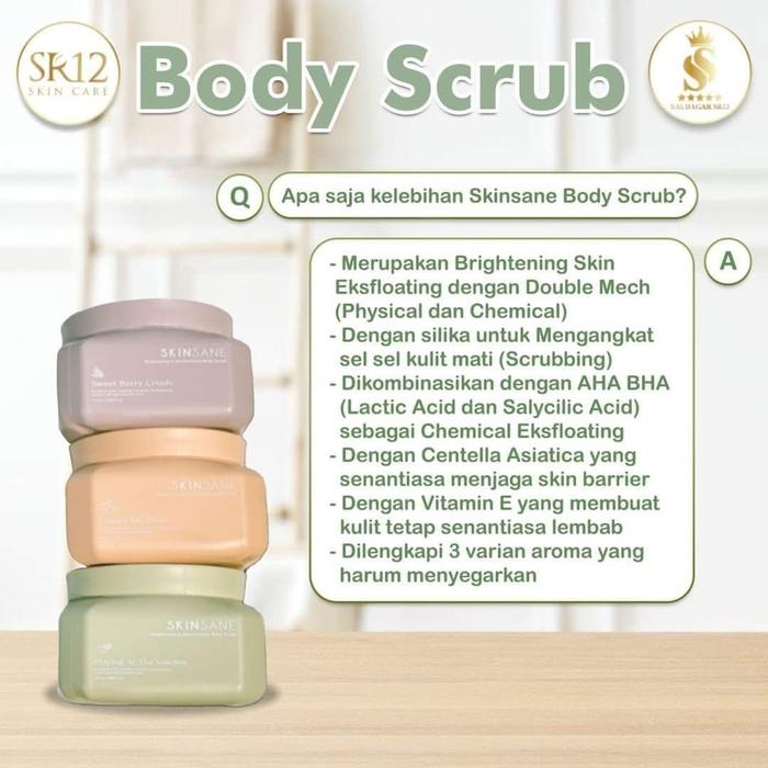Gambar Body Scrub Skinsane Bpom 250 gr - Biru dari Distributor Sr12 Skincare undefined Tokopedia
