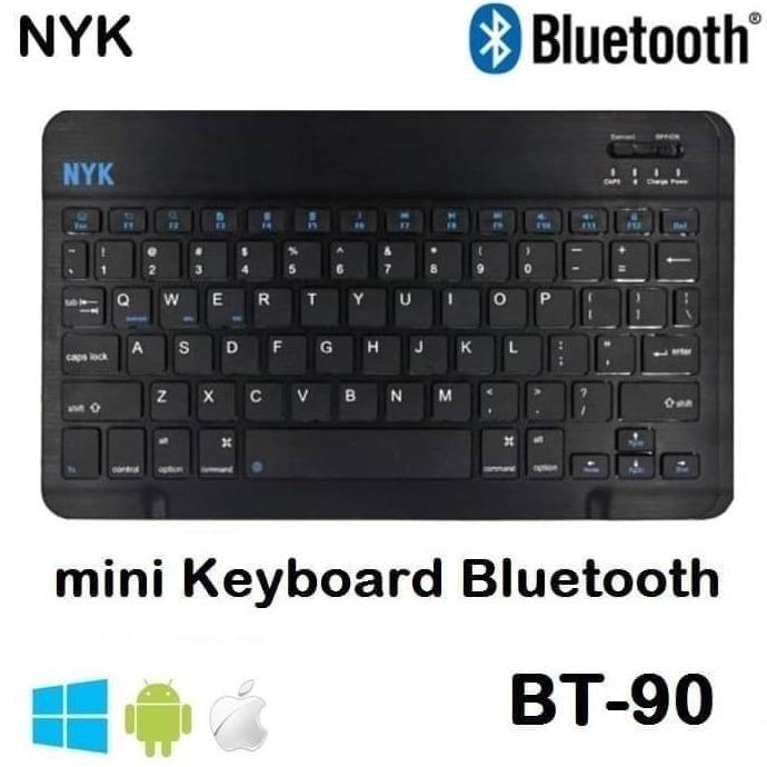 Gambar NYK Mini Wireless Bluetooth Multi Device Keyboard - BT-90 Keyboard dari azkari11 undefined Tokopedia
