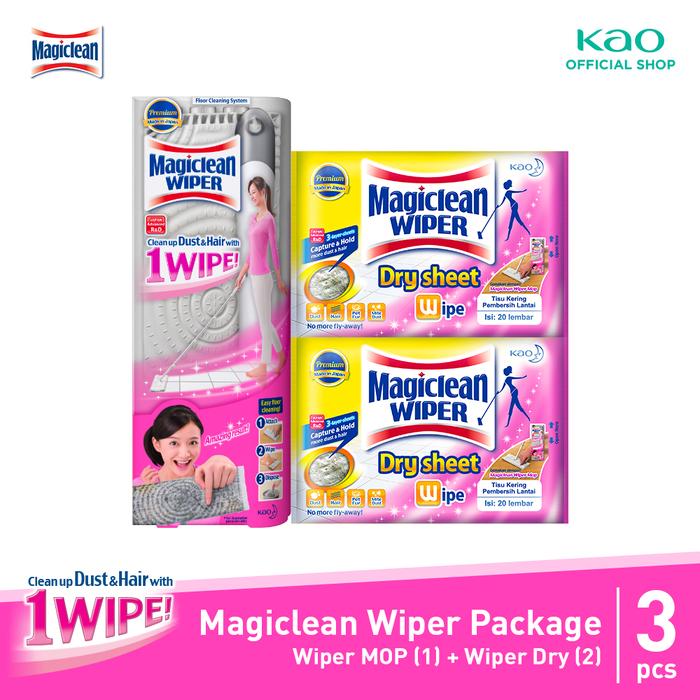 Gambar Magiclean Wiper Package : Mop 1 Set + Dry Sheet 20sx2 dari KAO Indonesia undefined Tokopedia