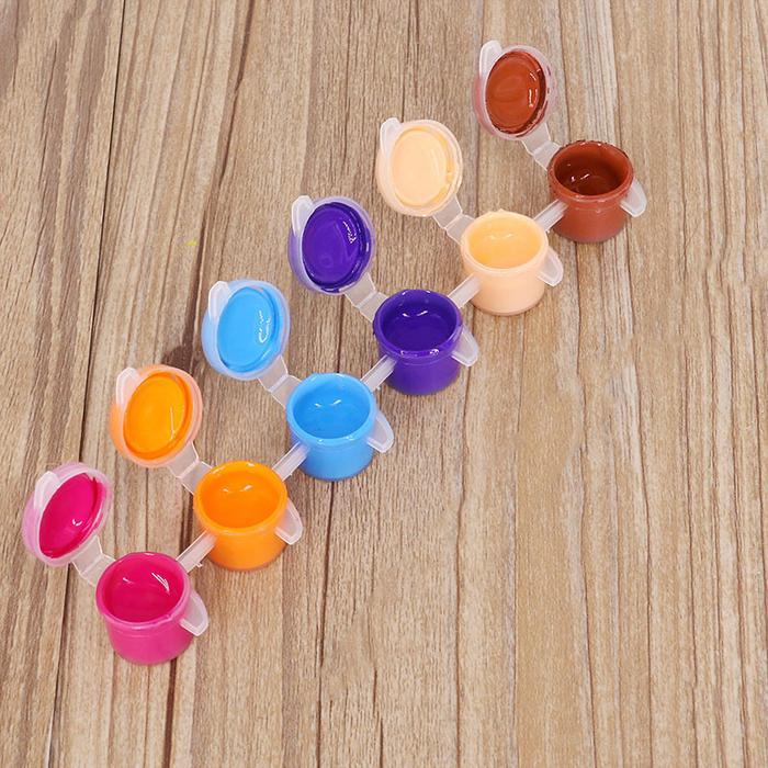 Gambar Cat Acrylic Set 12 Warna + 2 Kuas Cat Akrilik Set Paint By Numbers Stationery - Skunder Non Kua dari RSK - MIGUNANI undefined Tokopedia