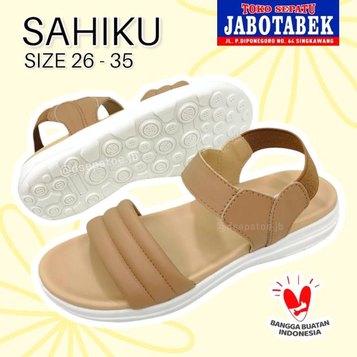 Gambar SEPATU SANDAL ANAK CEWEK SAHIKU CAMEL FLAT SIMPLE KASUAL PEREMPUAN - CAMEL, 26 dari Dsepatoe.jb undefined Tokopedia