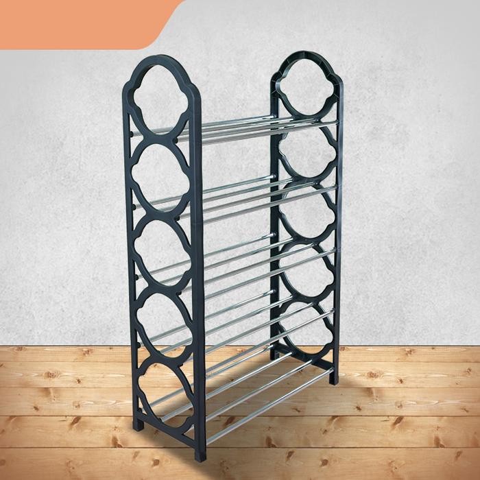 Gambar Rak Sepatu 5 Susun / Tempat Penyimpanan Sepatu & Sandal / Rak BFS706 - Hitam - BFS706 dari Bonbox Home Living undefined Tokopedia