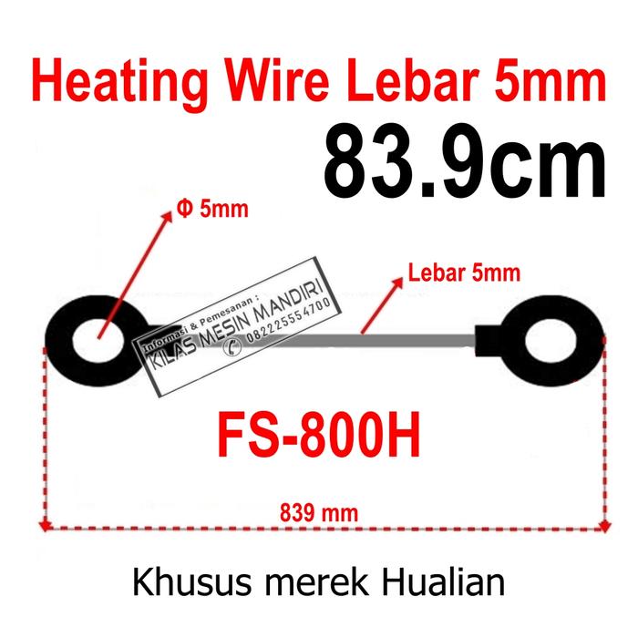 Gambar Plat Kawat Pemanas Mesin Hand Sealer / Vacuum Sealer Lebar 5mm - FS-800H dari KIMEMA undefined Tokopedia