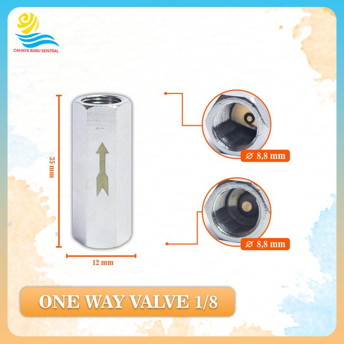Gambar Check Valve / One Way Valve / No Return Valve 1/2 - 1/8 INCH dari CAHAYA BARU SENTRAL undefined Tokopedia